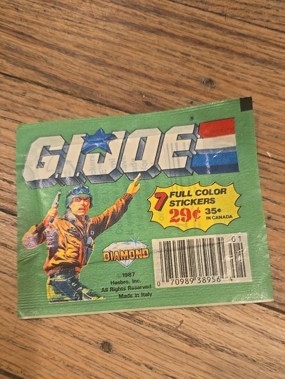 New Gi Joe Vintage Full-Color Sticker Pack - Green